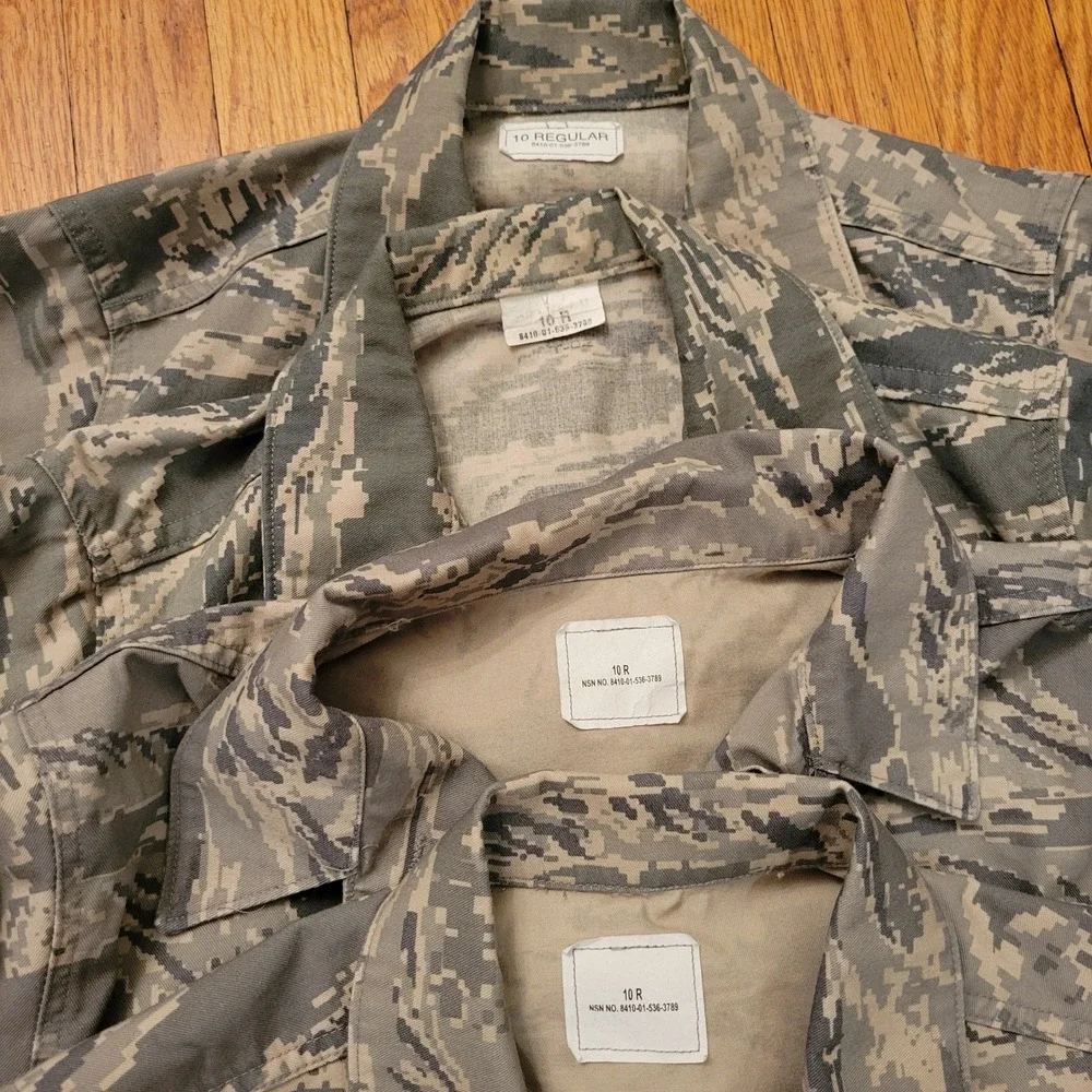 4 US Air Force 10R Utility Coat Grey‎ Digital Tiger Stripe Camo Jacket Military